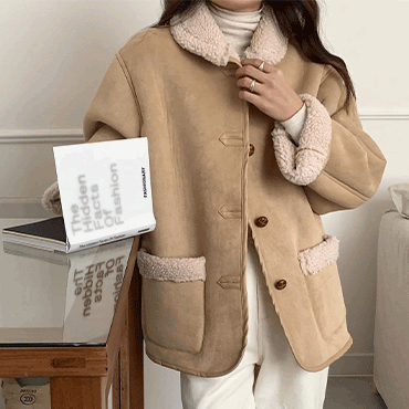 양털 무스탕자켓 루즈핏 여성 무스탕코트